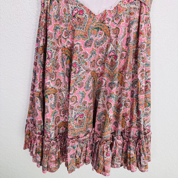 Vintage Prairie Dress Womens Floral Paisley Western Cottage Core Peasant Boho - Picture 5 of 14